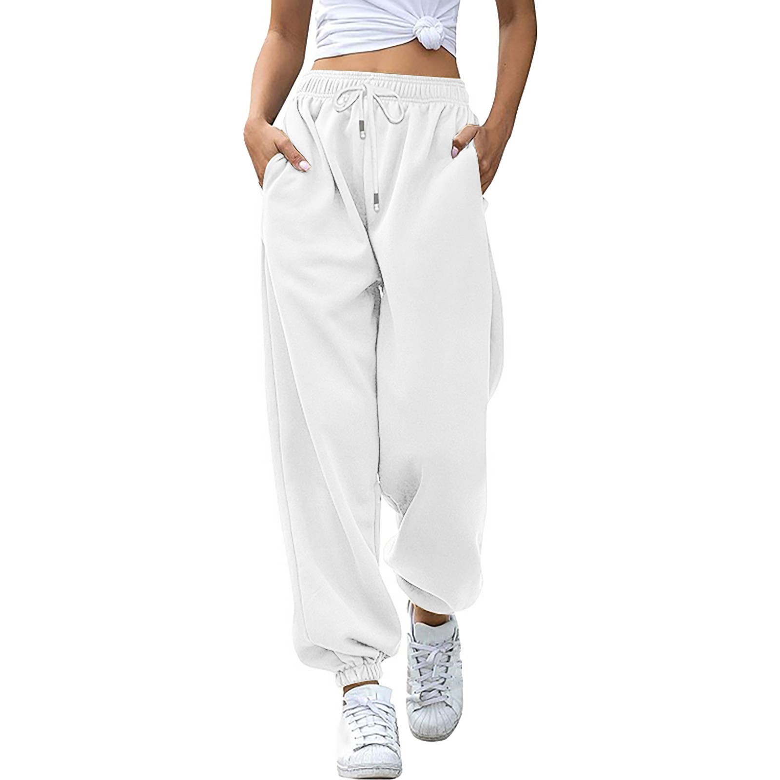 thumbnail image 3 of Pantalones de yoga de cintura alta con bolsillos para mujer: cómodos y transpirables, adecuados para el otoño, tallas S-XXL, 3 of 8